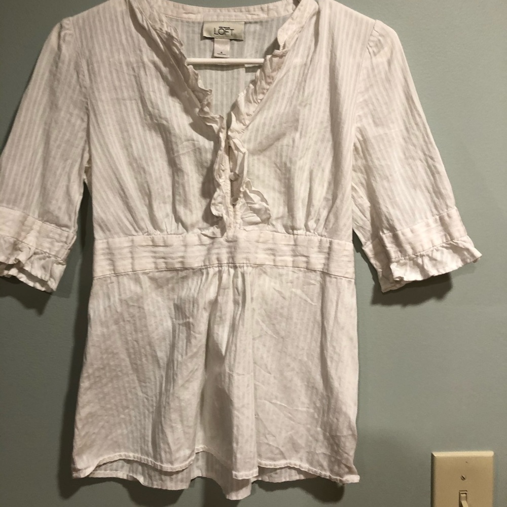 Ann Taylor Loft 3/4 sleeve button down
